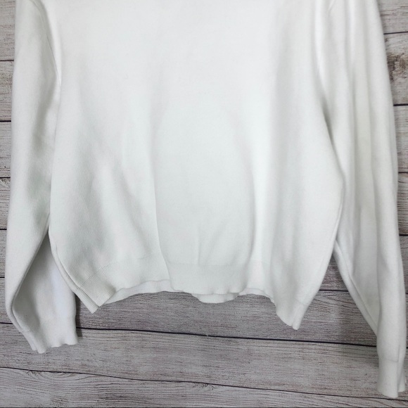 Zara Knit White Pullover Sweater Sweatshirt - Picture 4 of 4